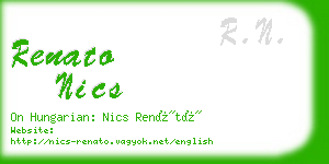 renato nics business card